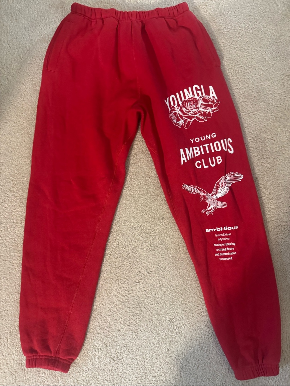 Red Youngla Sweatpants - size medium